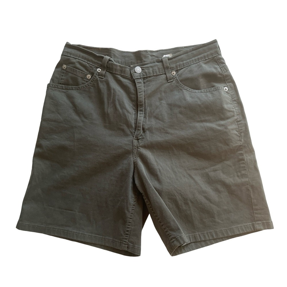 Levi's Women's Size 10 Shorts 550 Cotton Blend Green Bermuda Classic Chino